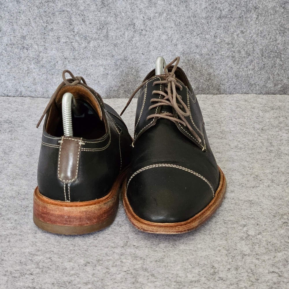 Johnston & Murphy Conard Black Leather Cap Toe Oxford Dress Shoes Mens 9.5 - Picture 2 of 10